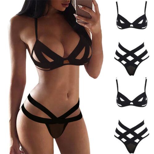 Sexy Lace Transparent Womens Underwear Ladies Fancy Lingerie And Panties Set