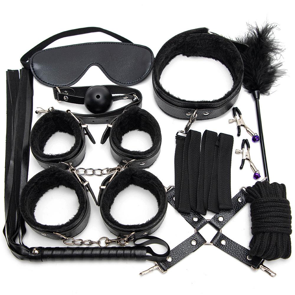 Sm Products Bdsm Wrist Bondage Restraints Set Bondage Gear Accessories Leather Handcuffs Bed Sm Games Play Couples Sex Toys