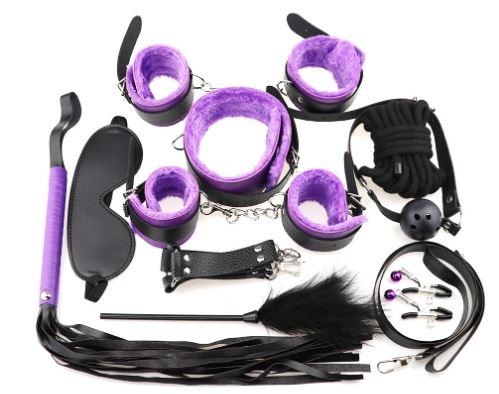 Sex Bondage Bdsm Kit Restraint Sets With Adjustable Handcuffs Collar Ankle Cuff Dice Beads Anal Plug Adult Games Sex Toys For Me