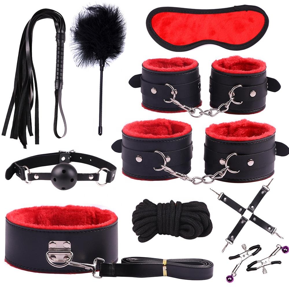 Sm Products Restraints Support Customize Roleplay Leather Handcuffs Lesbian Foreplay Adult Sex Bondage Bdsm Kit For Couples