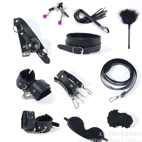 China Factory Hot Sell Bdsm Restraint Kit Bondage Eye Mask Blindfolds Soft Wrist Ankle Handcuff Sex Bondage Sm Kit Bdsm Products