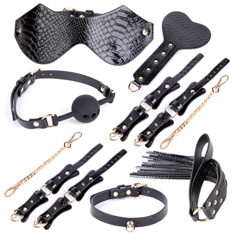 7pcs Bdsm Leather Bondage Restraint Set Sex Toys For W Omen Adult Games Role Play Sm Bondage Set Factory Wholesale