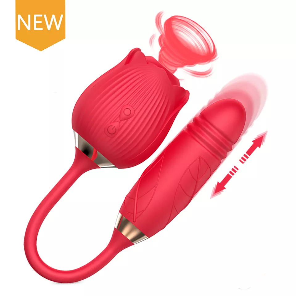 Wholesale Rose Vibrators With Ball Vibrating Egg G Spot Clitoris Stimulator Rose Toy For Women Sex Toys