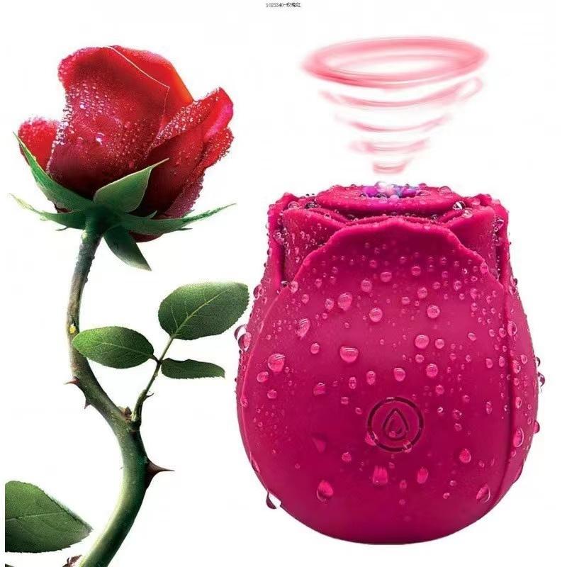 Rose Clit Sucker Nipple Stimulator Sex Toys For Women,10 Intense Suction Clitoral Sucking Rose Vibrator