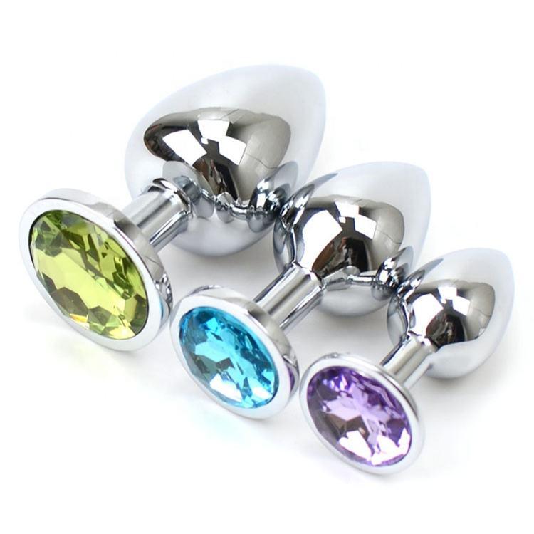 Intimate Metal Anal Plug With Crystal Jewelry Smooth Touch Female Butt Plug Anal Bead Anus Dilator Anal Toys For Male Men Women