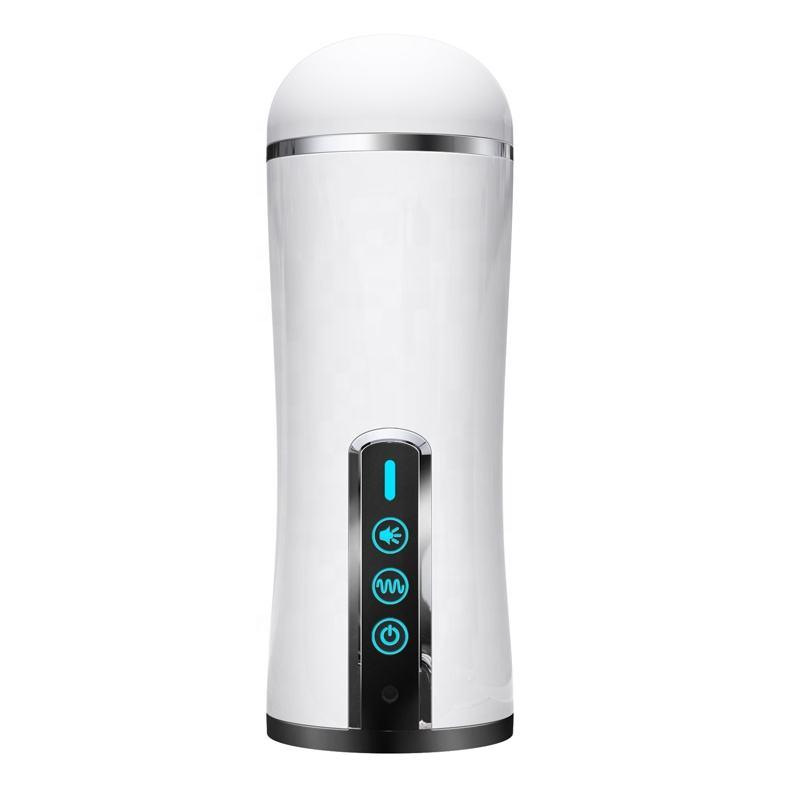 2023 Voice Male Silicone Masturbator Cup Vibrator Pocket Pussy Sex Toy For Man Masturbation