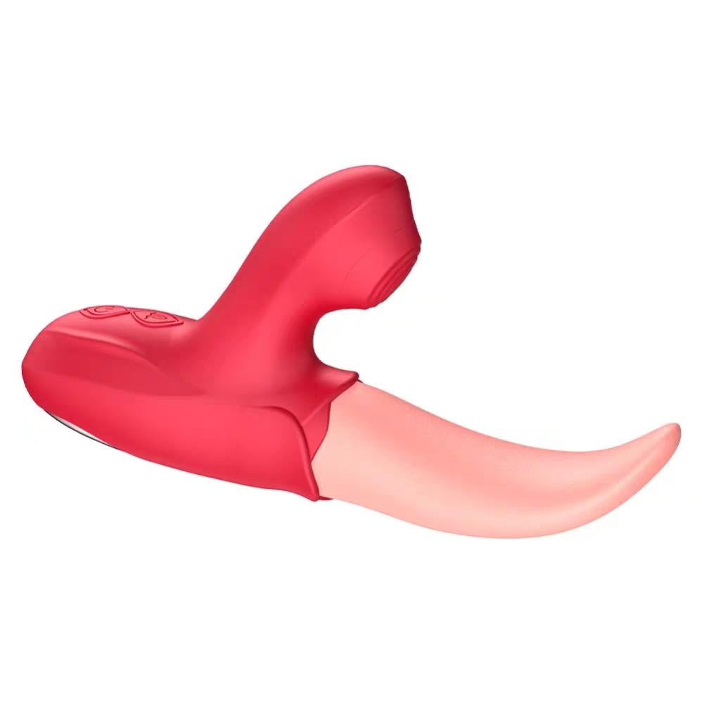 Tongue Rose Sex Toy Clitoral Stimulator Nipple Breast Vaginal Anal Patting Vibrator Suck Lick Women Stimulator Massager