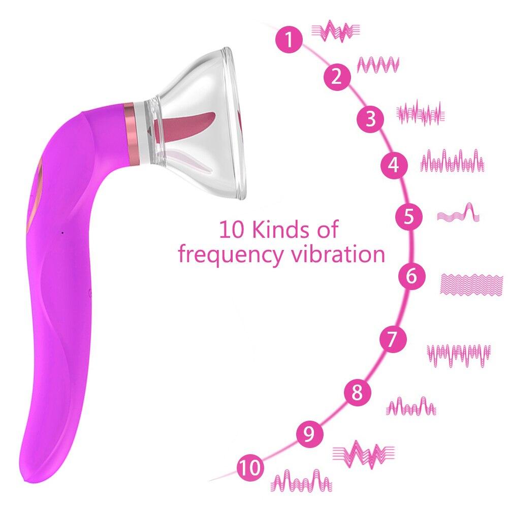 Silicone Electric Vibrating Stick For Women Sucking Tongue Licking Suction Masturbation Stick Simulation Pumping Penis