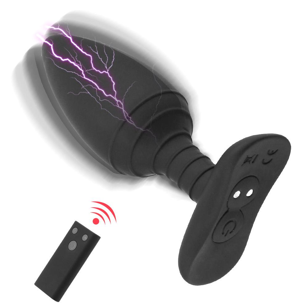 New Electric Shock Stimulator Anal Plug Gay Sex Toys Wireless Remote Control Back Yard Toys