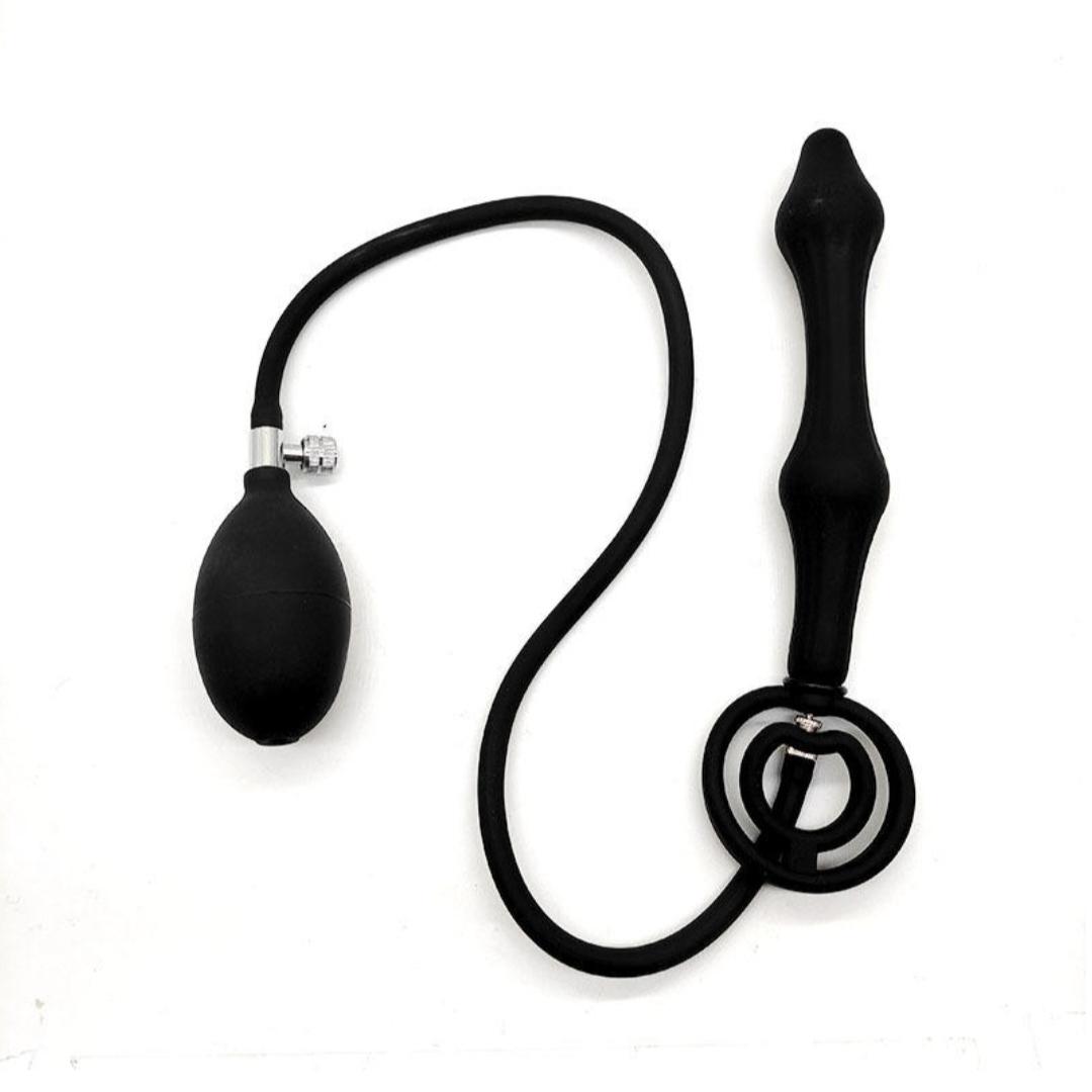 Inflatable Bead Liquid Silicone External Anal Expander Posterior Chamber Unisex Anal Plug