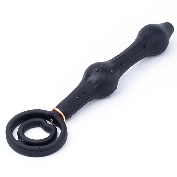 Unisex Anal Dilator Inflatable Double Ball Intrusion Butt External Anal Silicone Plug Inflatable Anal Bead