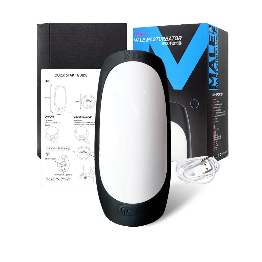 Supplier Heating Medical Silicone Waterproof Electric Shock Vibrators Masturbator Sex Machine For Men