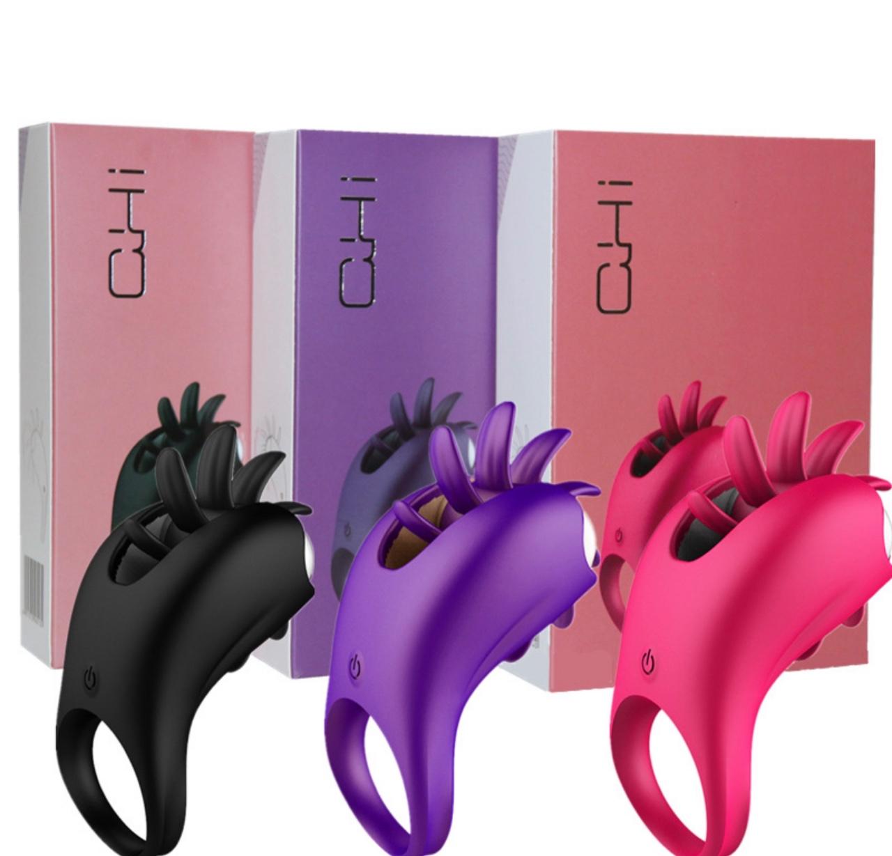10 Speeds Time Delay Vibrating Cock Ring With Massager Brush Silicone Sex Toys Quiet Usb Charged Penis Rings Vibrator