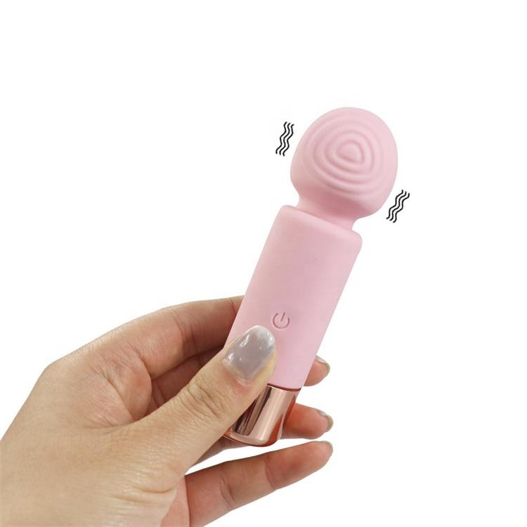 Female Masturbation 10 Frequency Usb Silicone Soft Pink Mini Av Wand Vibrator Massager