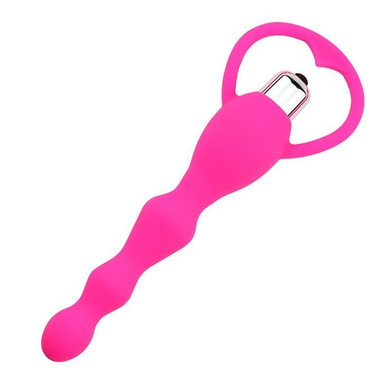 Silicone Bead Rear Court Vibratory Massager Men And Women Shared Rear Court Anal Plug Adult Sex Products
