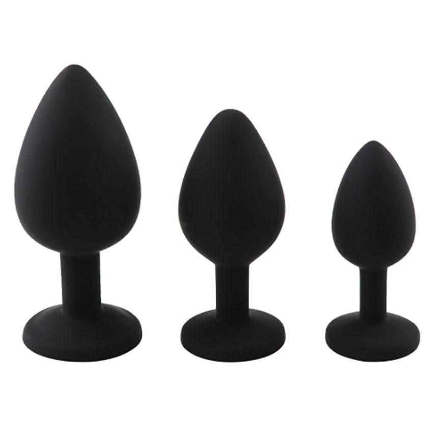 Silicone Butt Plug Anal Plug Unisex Sex Stopper 3 Different Size Adult Toys For Men/women Anal Trainer For Couples
