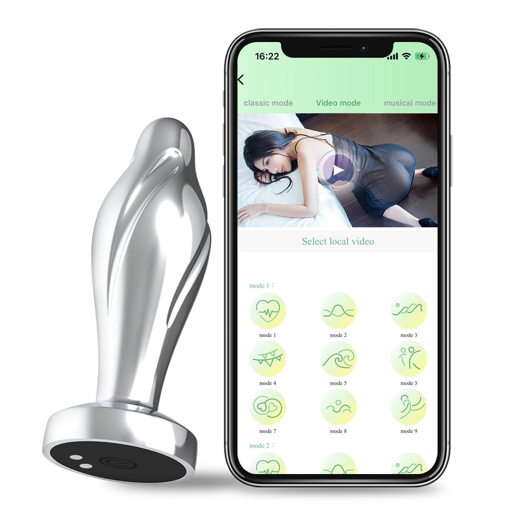App Control Metal Vibrator Butt Plug Prostate Massager With Wearable Vibrating Anal Plug Sex Toys Adult Female Male