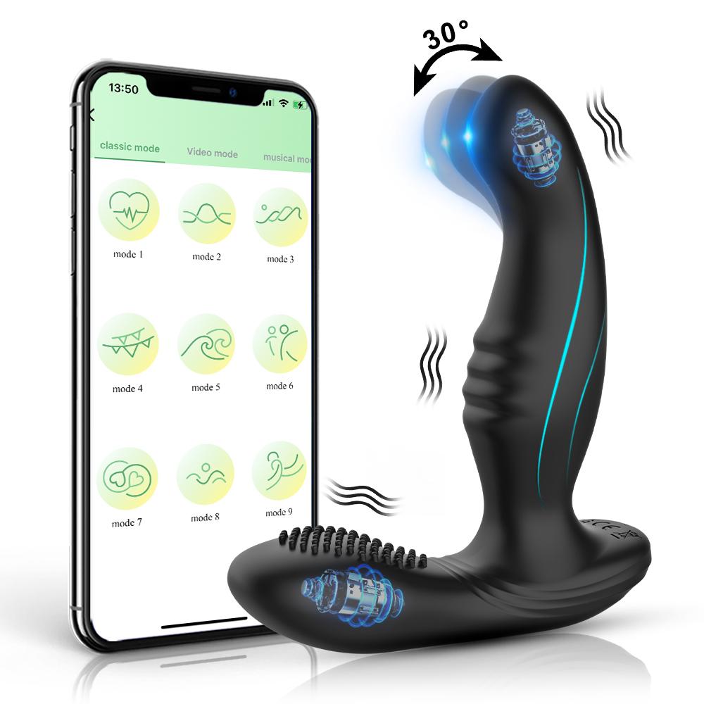 Upgraded Prostate Massager App Remote Control Amplitude Swing Vibration 7 Modes Anal Massager