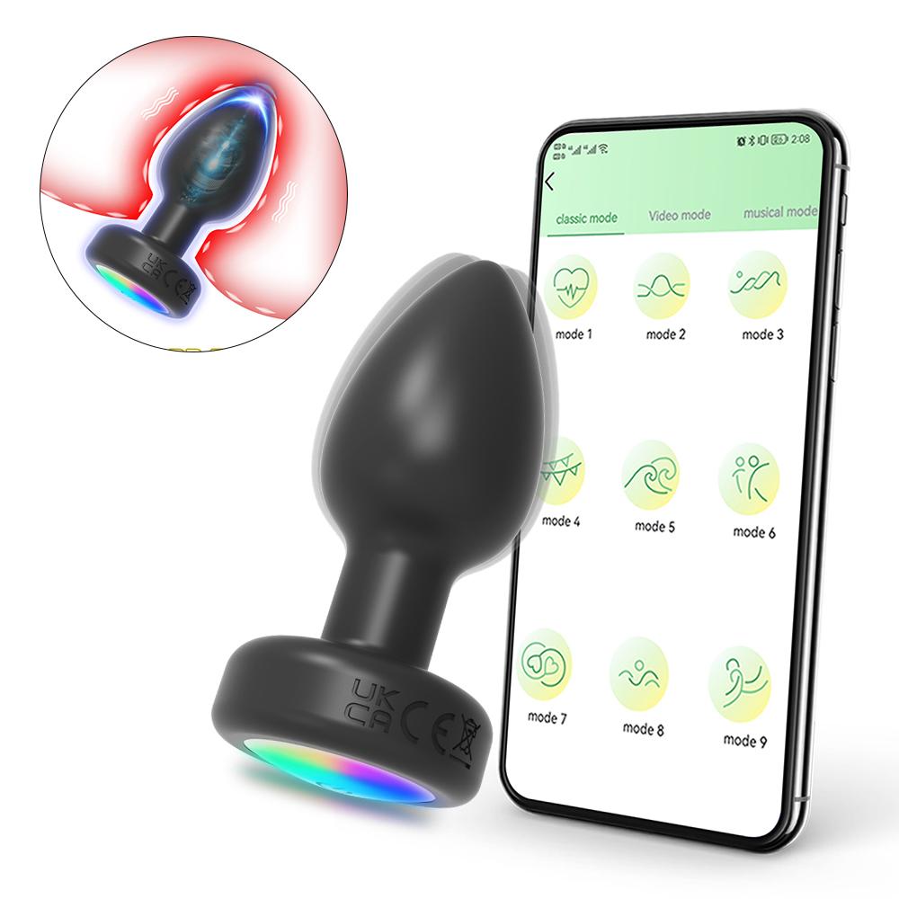 New Style App Control Anal Plug Dildo Sex Toys For Woman Couple Masturbator Anus Stimulator Vibration With Colorful Light