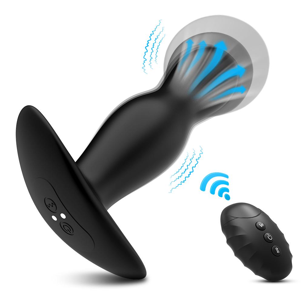 1 Moq Inflatable Vibrating Anal Plug Inflatable Butt To Increase Stimulation Point A Massage Butt Plug