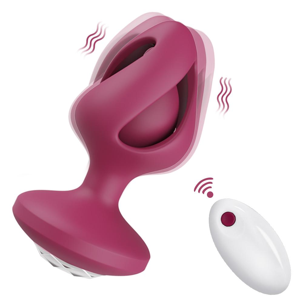Anal Sex Toys Manufacturer  Silicone 3 Colors Remote Control Anal Plug Butt Prostate Vibrator Sex Toys For Gay Couple