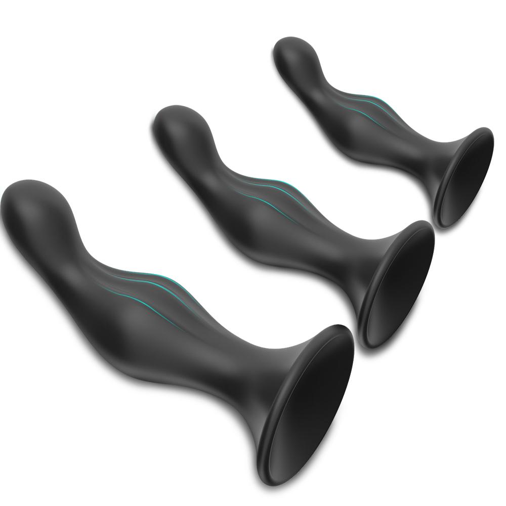 Anal Sex Toys Manufacturer  Silicone 3 Pieces Set Anal Plug Butt Massager Prostate Vibrator Sex Toys For Men Women
