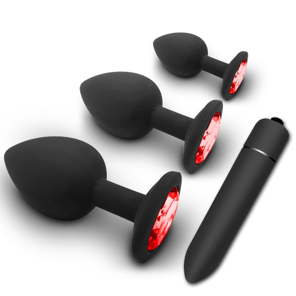  Safe Silicone Prostate Massager Anal Male Vibrator Manual Couple Sex Toys Adult For Women Men
