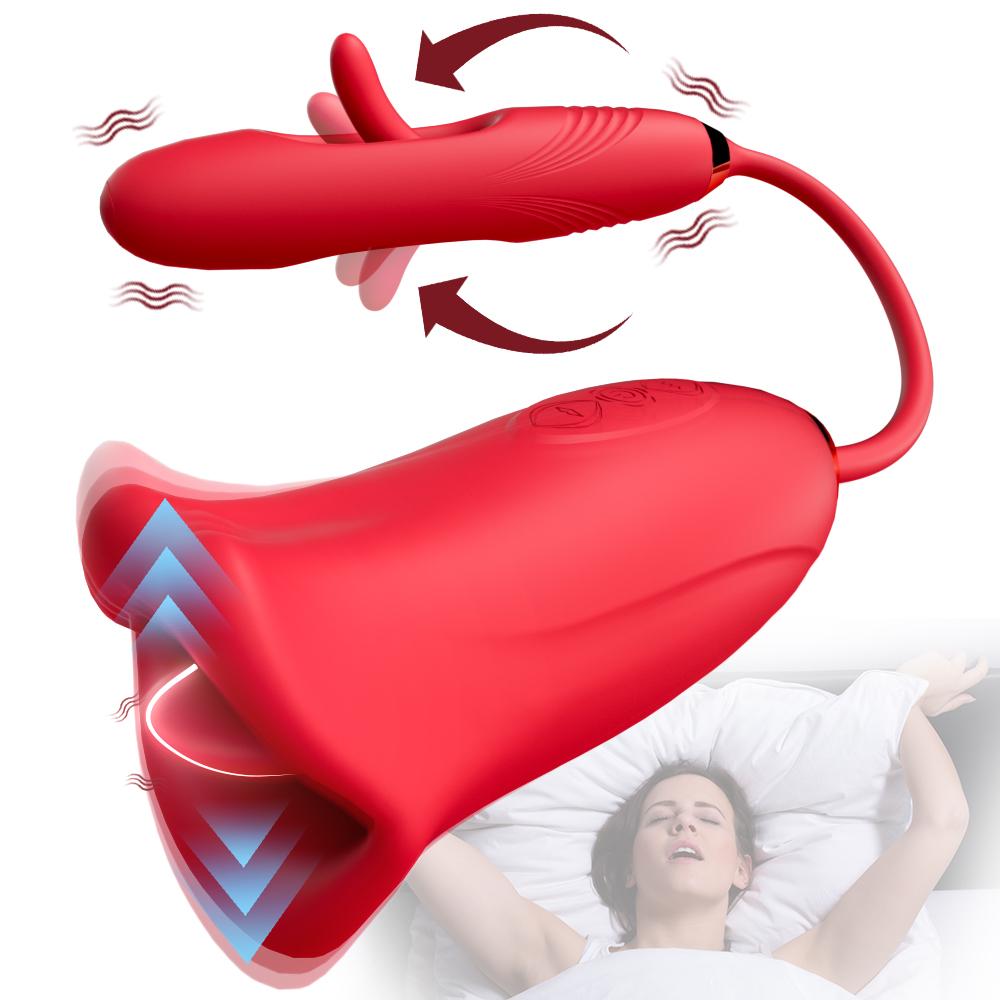  2 In 1 Clitoral And G-spot Stimulation Patting Vibrator And Tongue Sex Toy Vibrator For Women
