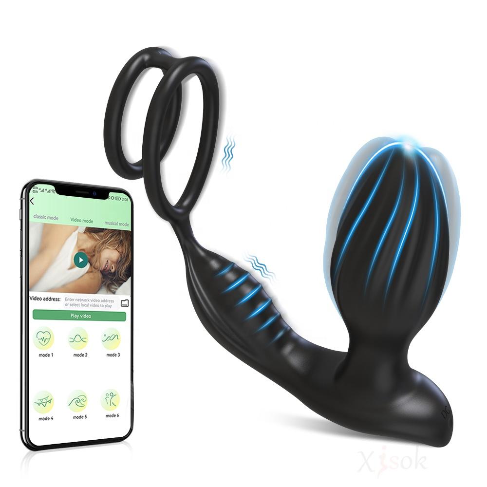   Silicone Anal Plug Vibrator Sex Toys For Man Penis Rings Female Masturbator Anal Butt Plug Adult Toys