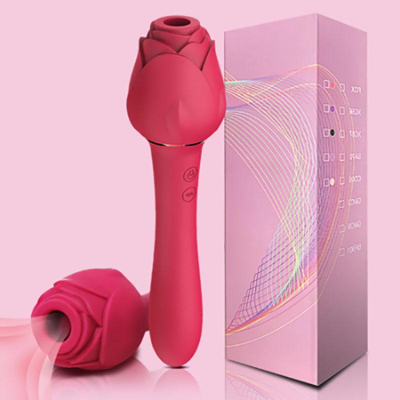 Powerful Rose Vibrator For Women Clitoris Nipple Clit Sucker Vacuum Stimulation Dildo Vibrators Female Sex Toys For Adults 18