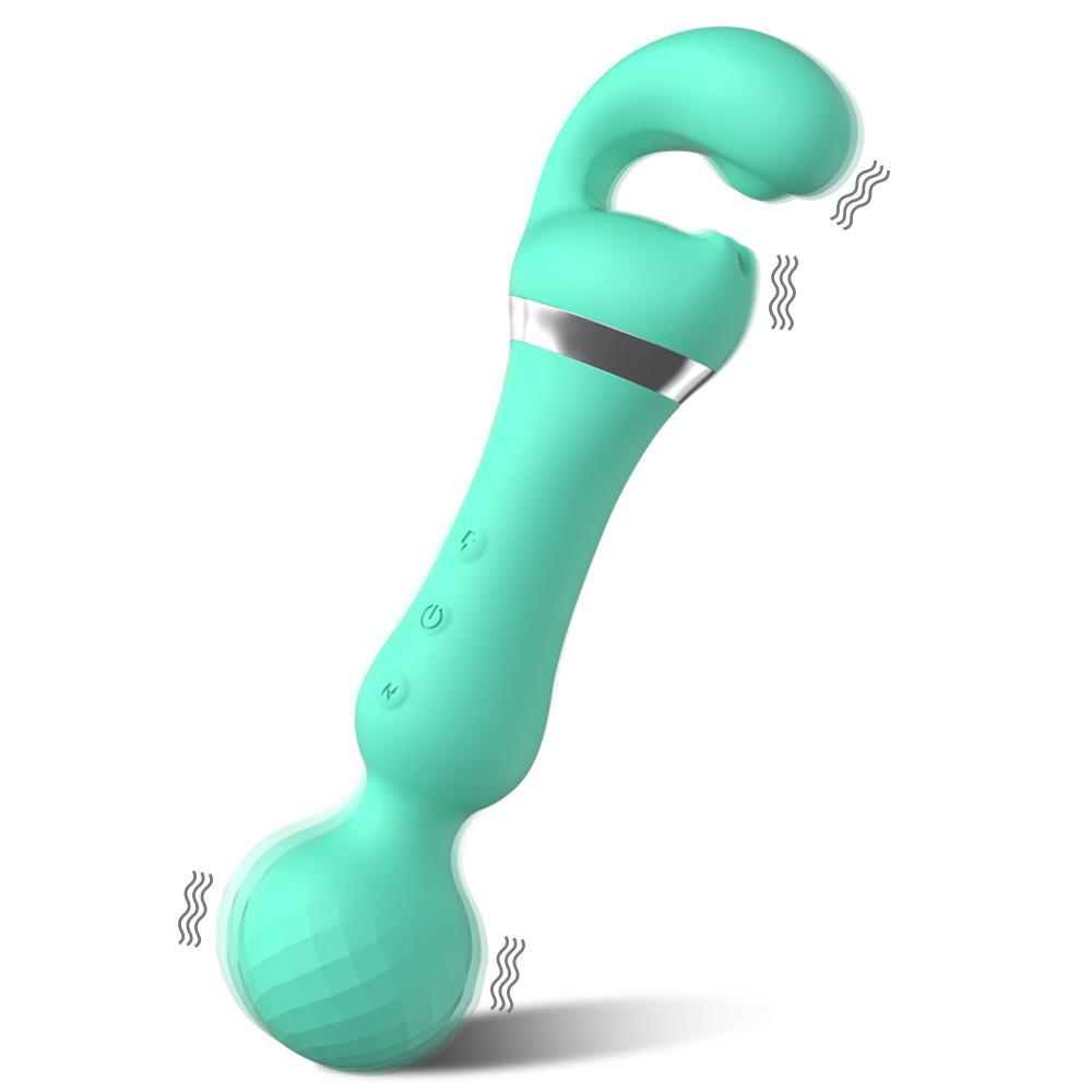 High Quality 2 In 1 Av Wand Dildo Vibrators Clit Clitoris Stimulator G Spot Massage Adult Sex Toys For Women