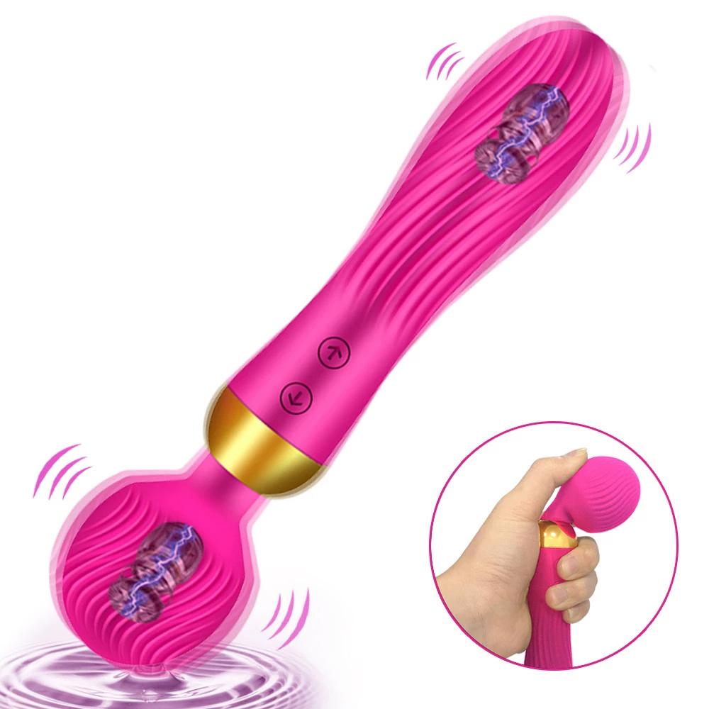 Female Rechargeable Av Wand Vibrator G-spot Clitoris Vaginas Stimulator Dildos Body Nipple Massage Sex Toys For Woman