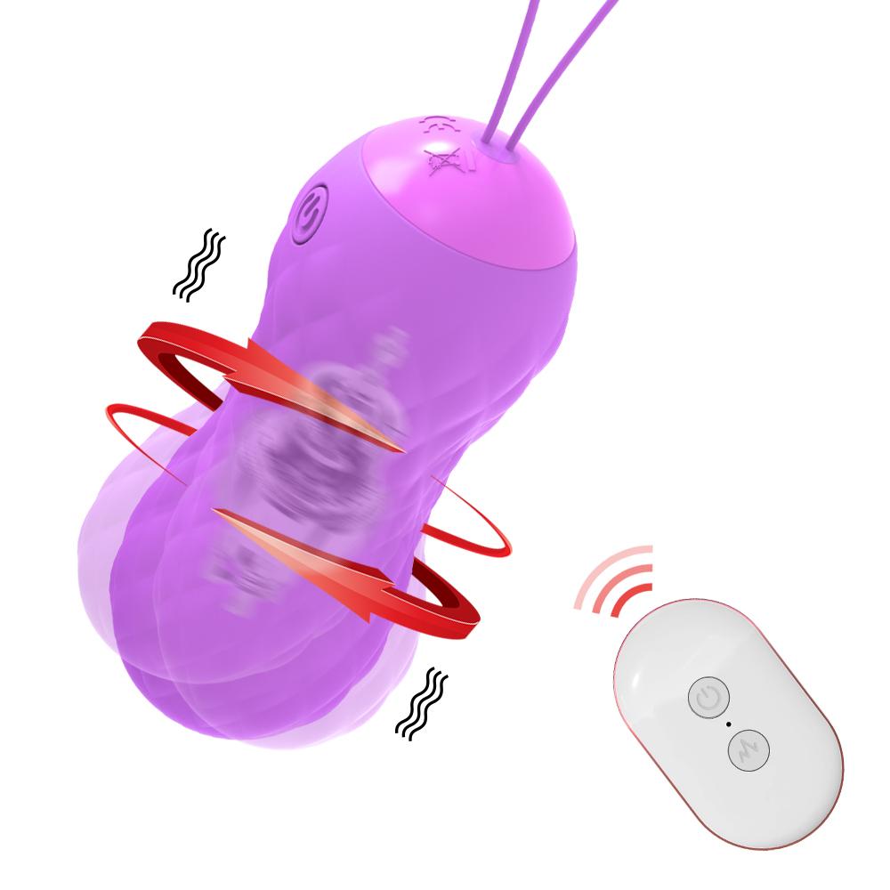  Wearable And Remote Control G-spot Simulator Vaginal Ball 7 Twist Rotation And Vibration Female Masturbator Sex Toy
