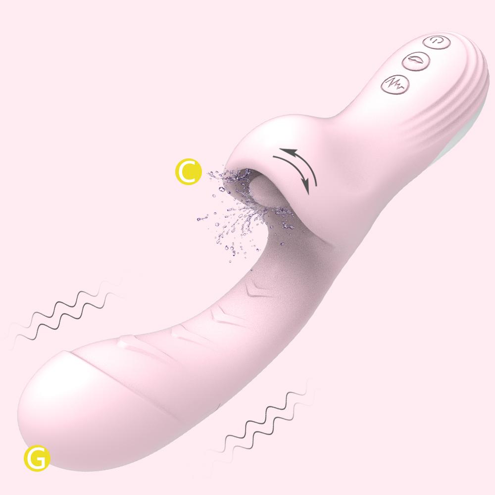 Dual Stimulation Vibrating Dildo G Spot Female Magic Vagina Massager Vibrator Girls Masturbation Sex Toys