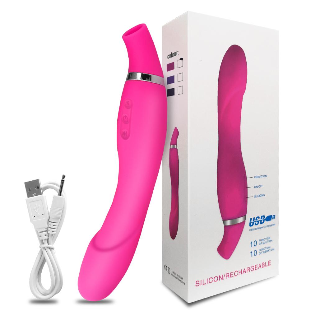  2in1 Sucking And Vibrating Magic Av Vibrator Wand For Suck Clitoris Massager Sex Toys For Adults Female