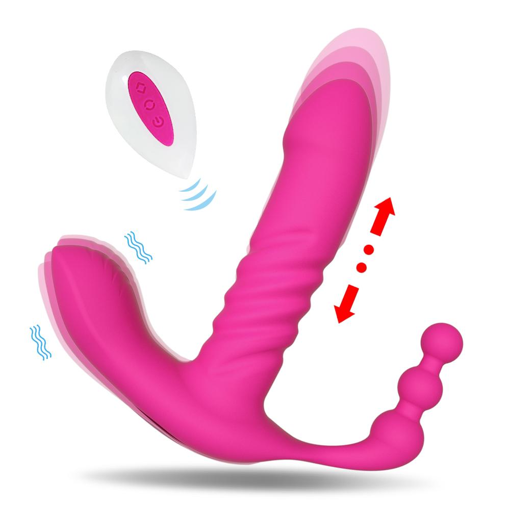 3 In 1 Masturbator For Sex Toys 7 Vibration Telescopic Mode Men And Female Vibrating Dildos Masturbating Pussy Masturbation
