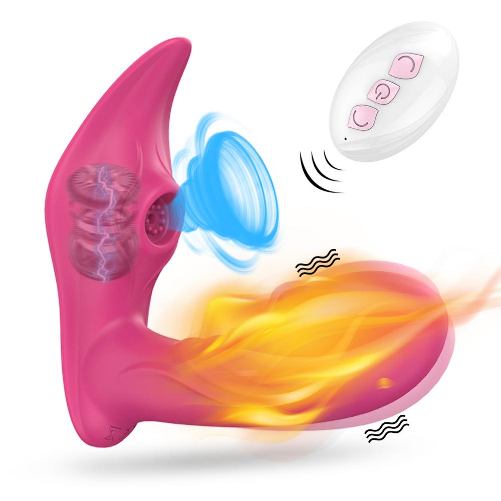 Remote Control Wearable Vibrator For Women Wireless Intelligent Heating G Spot Clitoris Sucking Stimulator Vibrator