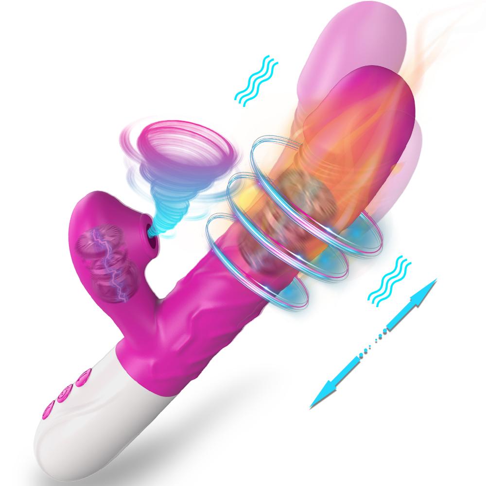 2in1 Dual Stimulation Powerful Rabbit Vibrator Wand For Clitoris Insert Stimulus G-spot Massager Sex Toys For Female