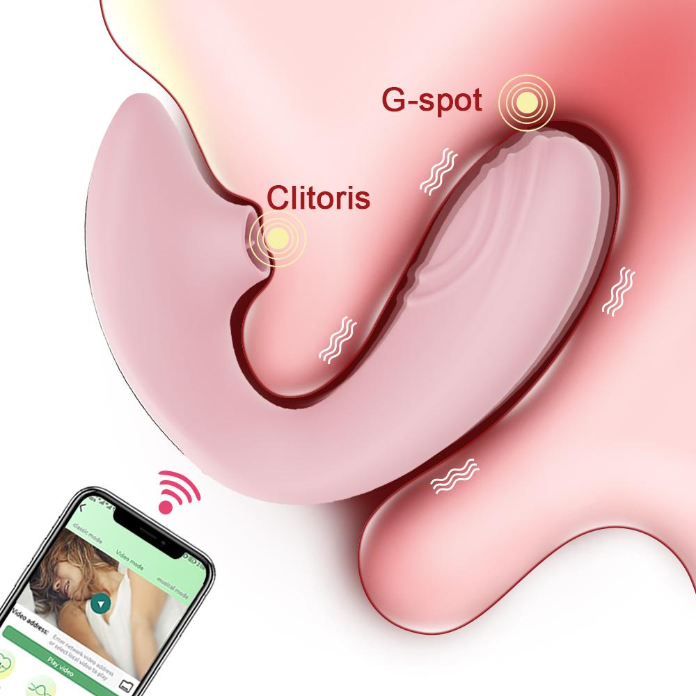 App Control Wearable Vibrator 7 Tongue 10 Vibration Modes G-spot Couples Massage Licking Clitoral Stimulation Sex Toys