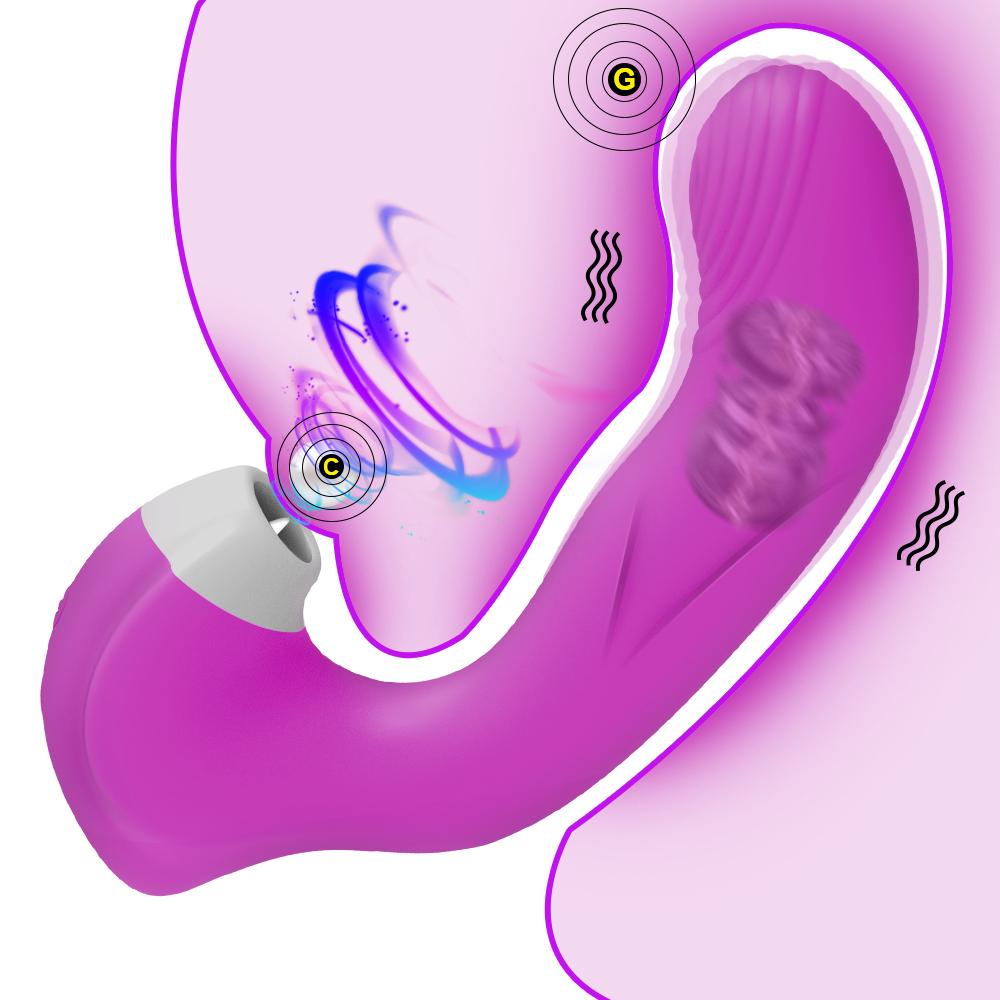 Nipple Clit Anus 3 In 1 Stimulate Adult Toys Sucking Vibrator G Spot Dildo Vagina Stimulator Sex Toy Products