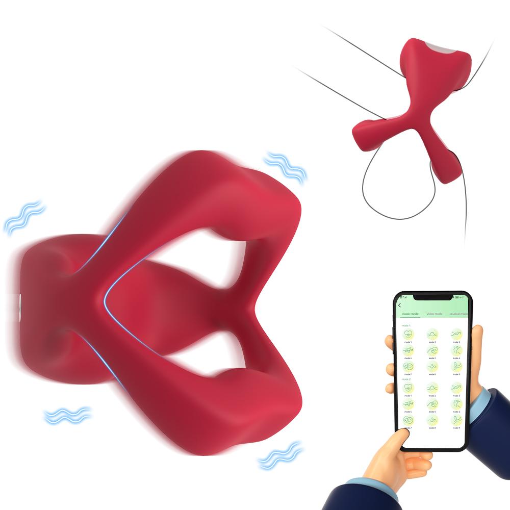 Mouth Model App Remote Control Lock Ring To Delay The Ejaculation For Men And Increase The Pleasure Time.