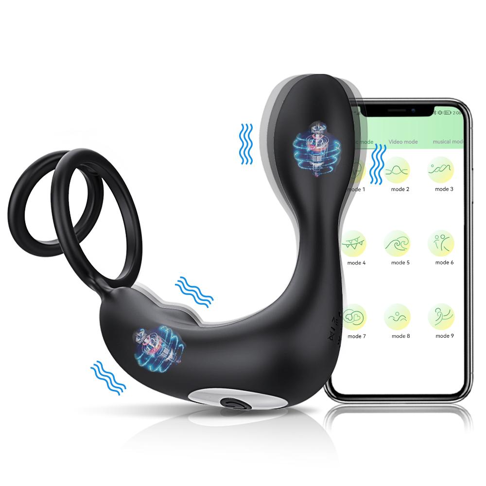  New Prostata Stimulator Silicone Male Prostate Massage Vibrator Anal Vibrator Butt Plug Delay Ejaculation Ring Toy