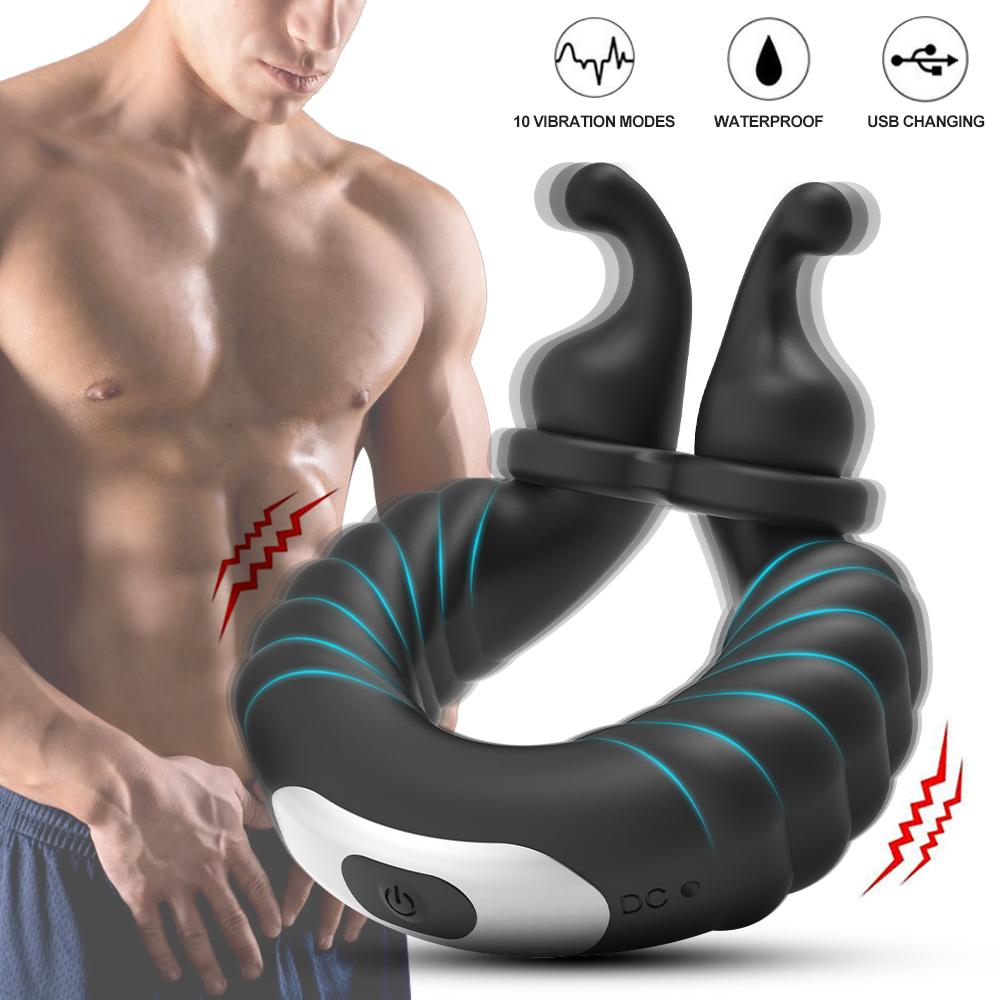 Hot Selling Silicone Lock Fine Ring Electric Couple Flirt G-spot Massage Masturbation Vibration Cock Ring