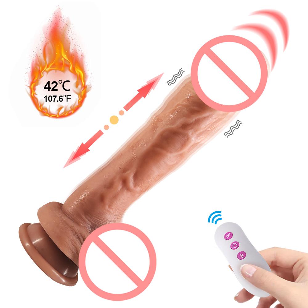 4-in-1 Automatic Telescopic Vibrating Rod Hand-free G-spot Dildos Female Dildo Vibrator Sex Machine For Woman