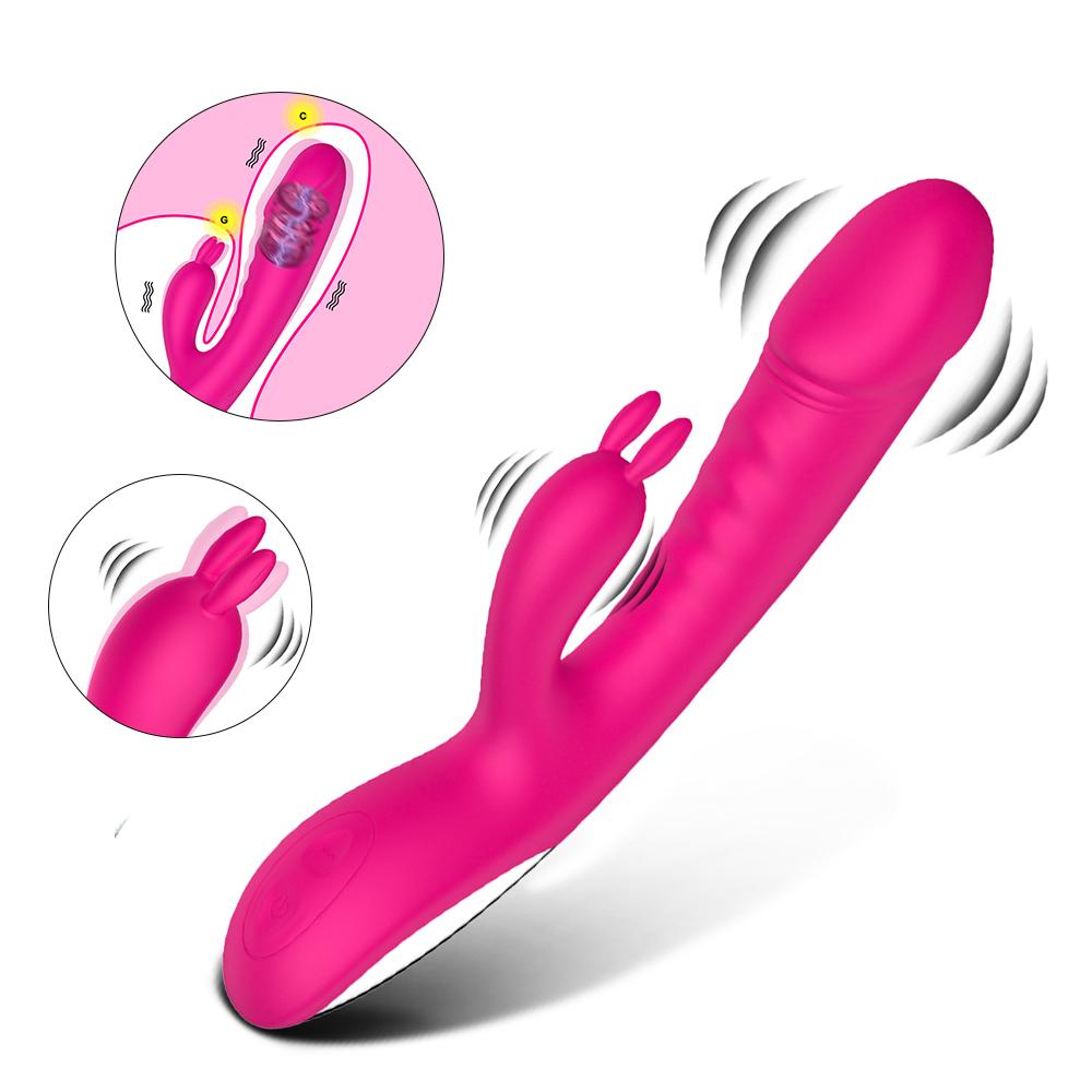 Hot Selling Rabbit Vibrator Dildo Sex Toys For Adult Woman Masturbation G Spot Vibration Clitoris Stimulator Adult Toys