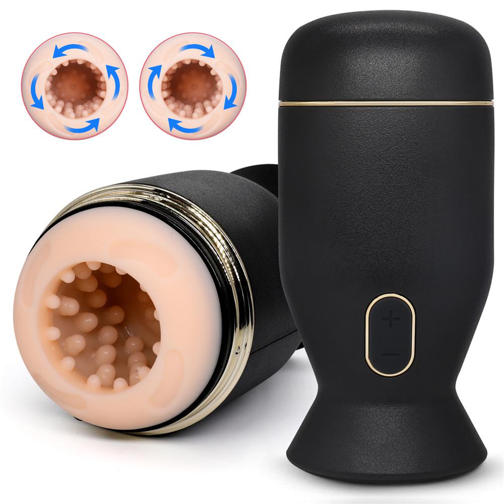 2023 Rotating Male Masturbator 3d Realistic Textured Pussy And Ass Stroker Masturbation Machine For Man