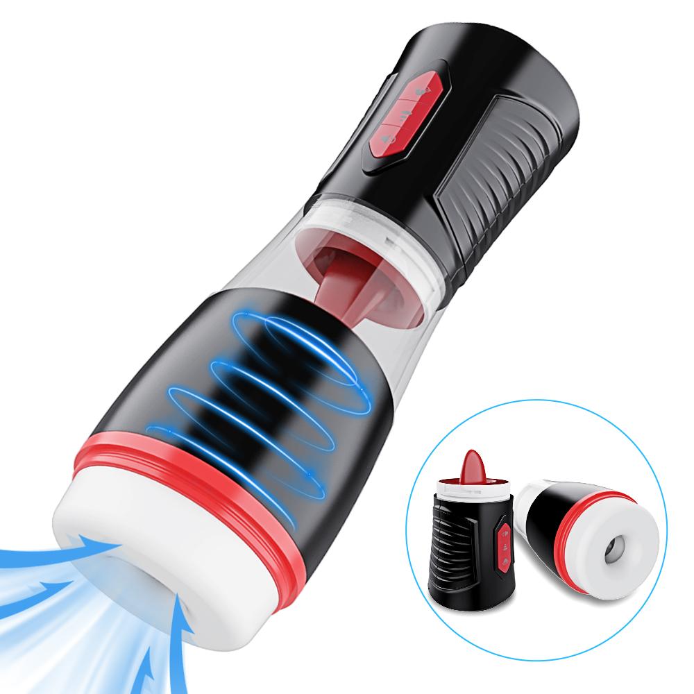  New Style Tongue Licking Sucking Electric Masturbator Cup Male Automatic Silicone Suction Cup Adult Product