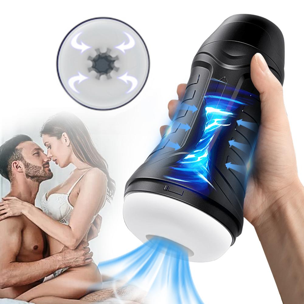 Sucking Vibrating Automatic Heating Penis 360 Degree Fully Automatic Rotation Male Masturbator Cup Automatic Cup Sex Toys