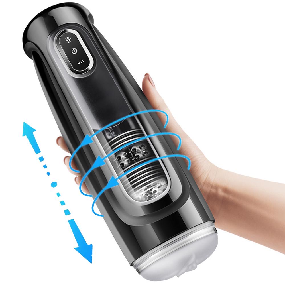 Masturbator Cup Sucking Telescopic Rotating Masturbator Cup Adjustable Speed Real Vaginal Suction Adult Product For Men