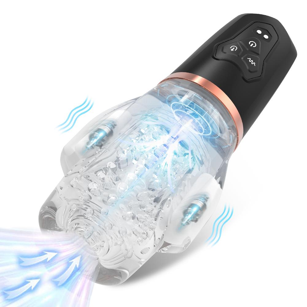 10 Vibration 5 Sucking Male Electric Masturbation Cup Tpe Masturbators Masturbating Machine Toys Sex For Men
